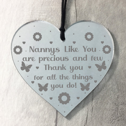Nanny Gift Hanging Heart Birthday Christmas Gift For Nanny Gift