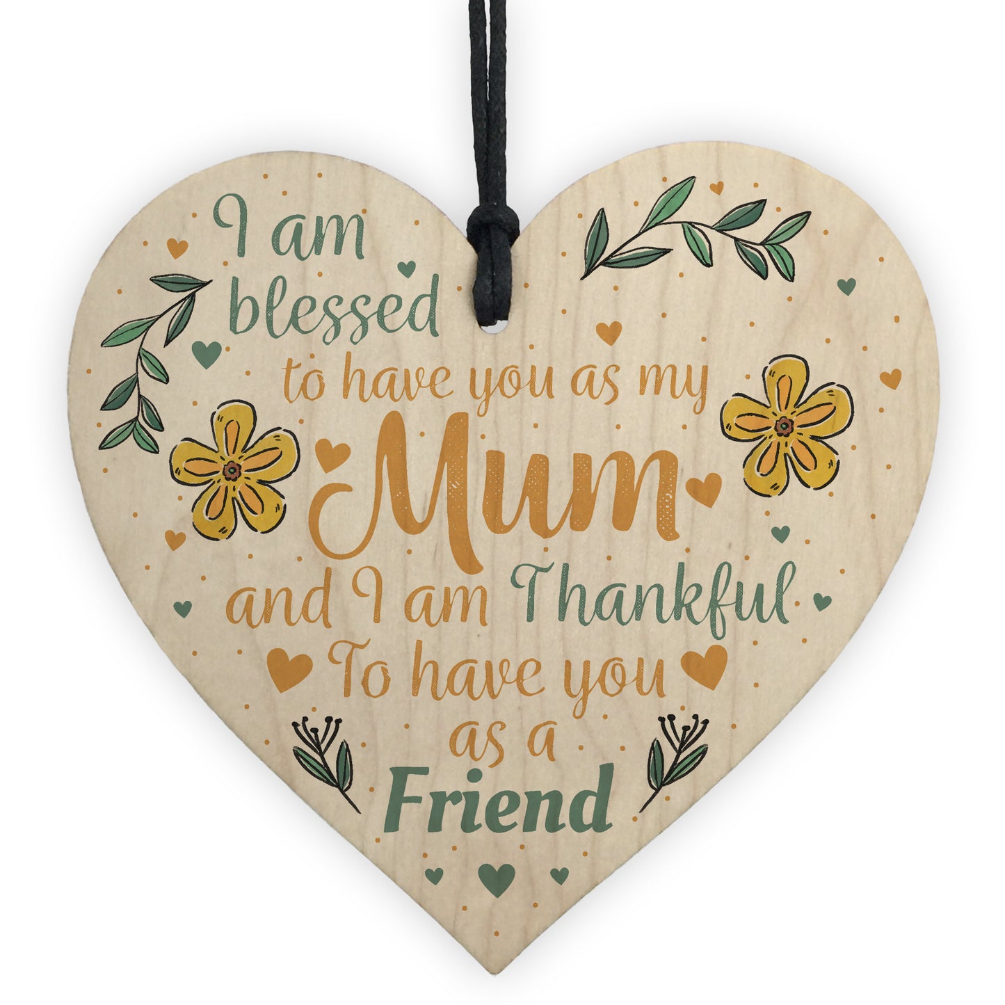 Gifts For Mum Mummy Gran Nanny Best Friend Plaque Wood Heart