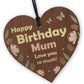 Birthday Gifts For Mum Wooden Hanging Heart Gifts From Daughter
