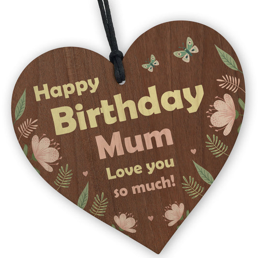 Birthday Gifts For Mum Wooden Hanging Heart Gifts From Daughter