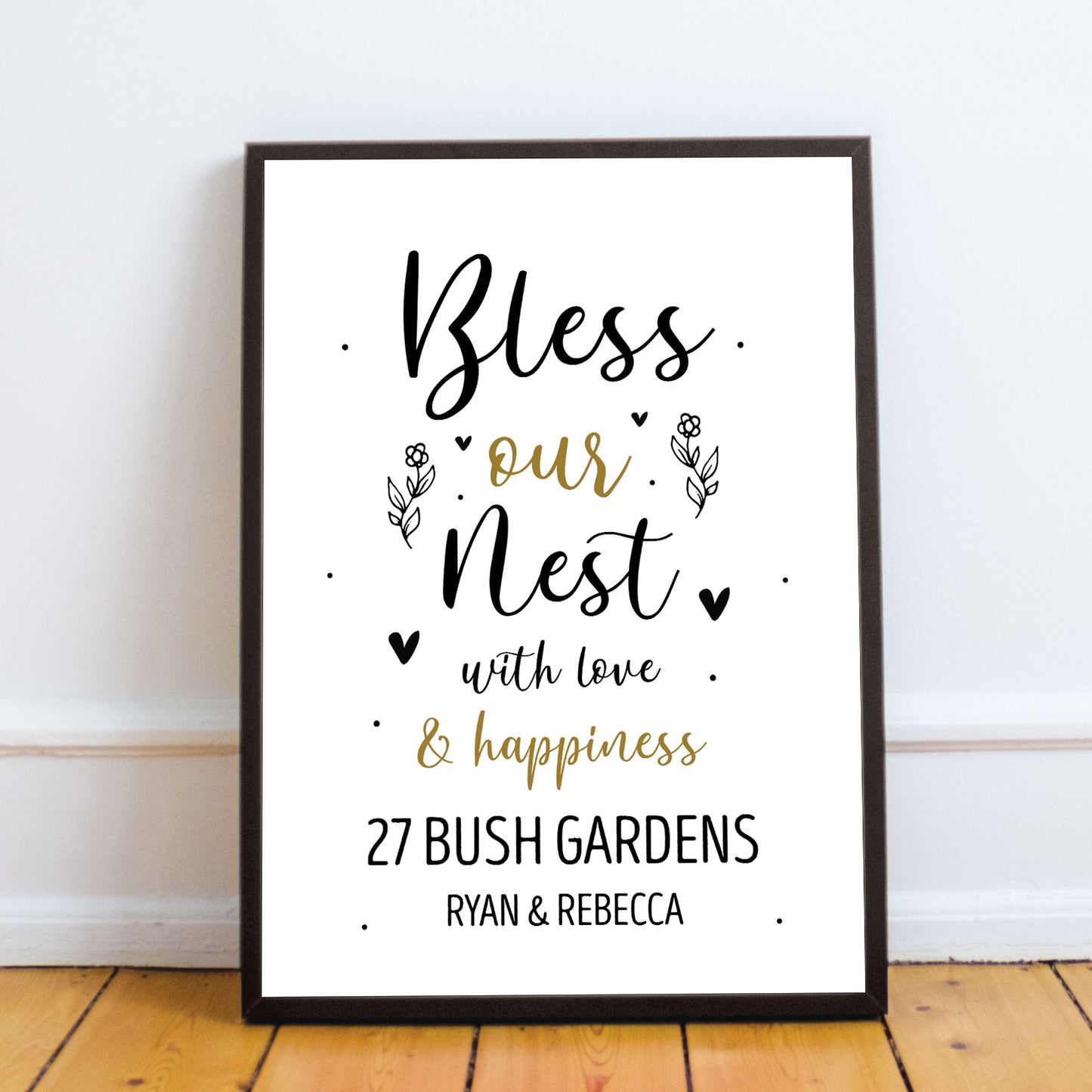 Bless This Home New Home House Warming Gift Framed Print Decor