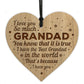 Novelty Grandad Gift LOVE YOU Engraved Heart Grandad Birthday