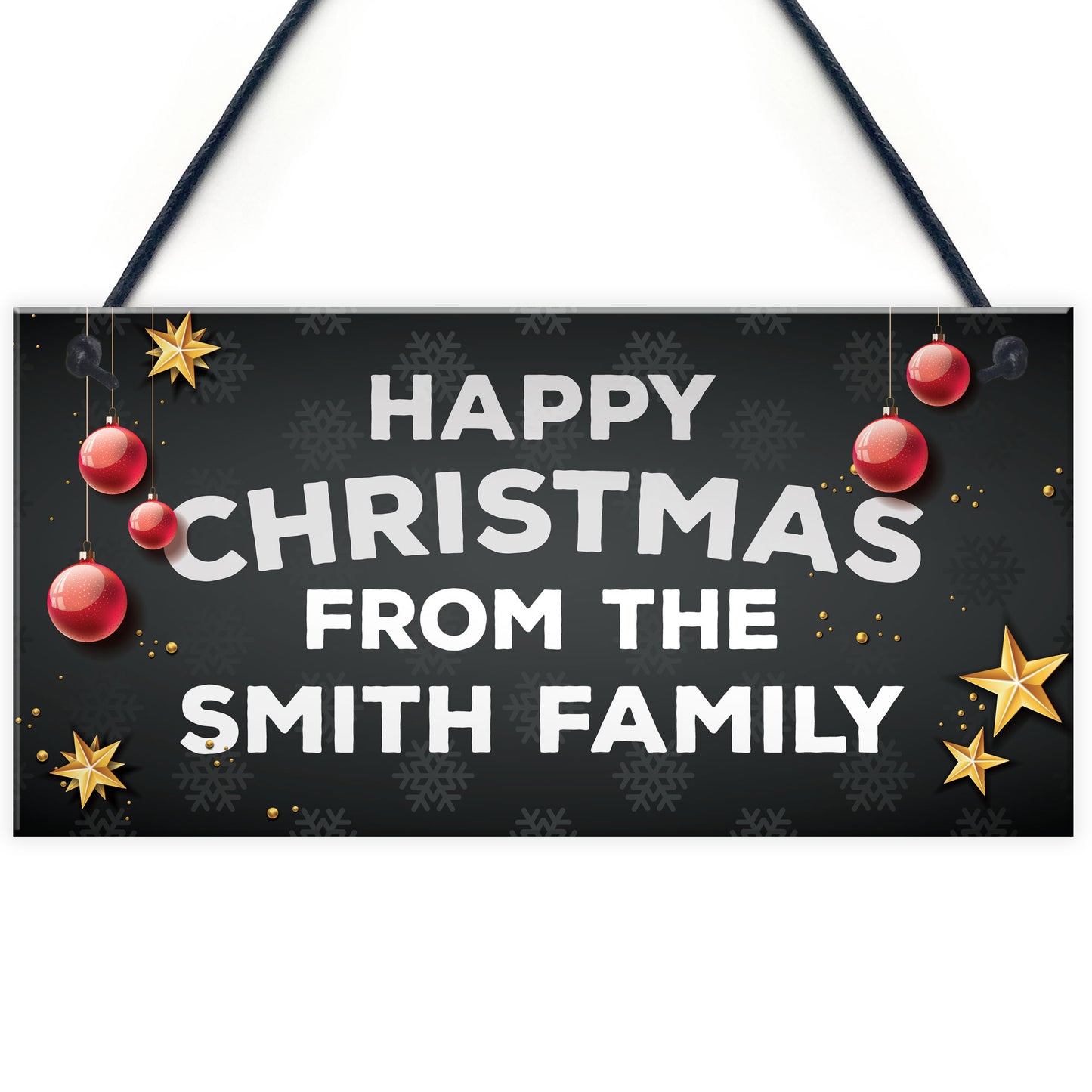 Happy Christmas Welcome Sign Personalised Christmas Decoration