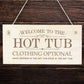 Red Ocean Hot Tub Wood Sign Engraved Hot Tub Signs & Plaques