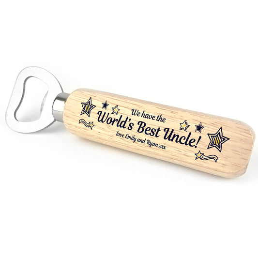 Worlds Best Uncle Gift PERSONALISED Bottle Opener Birthday Xmas