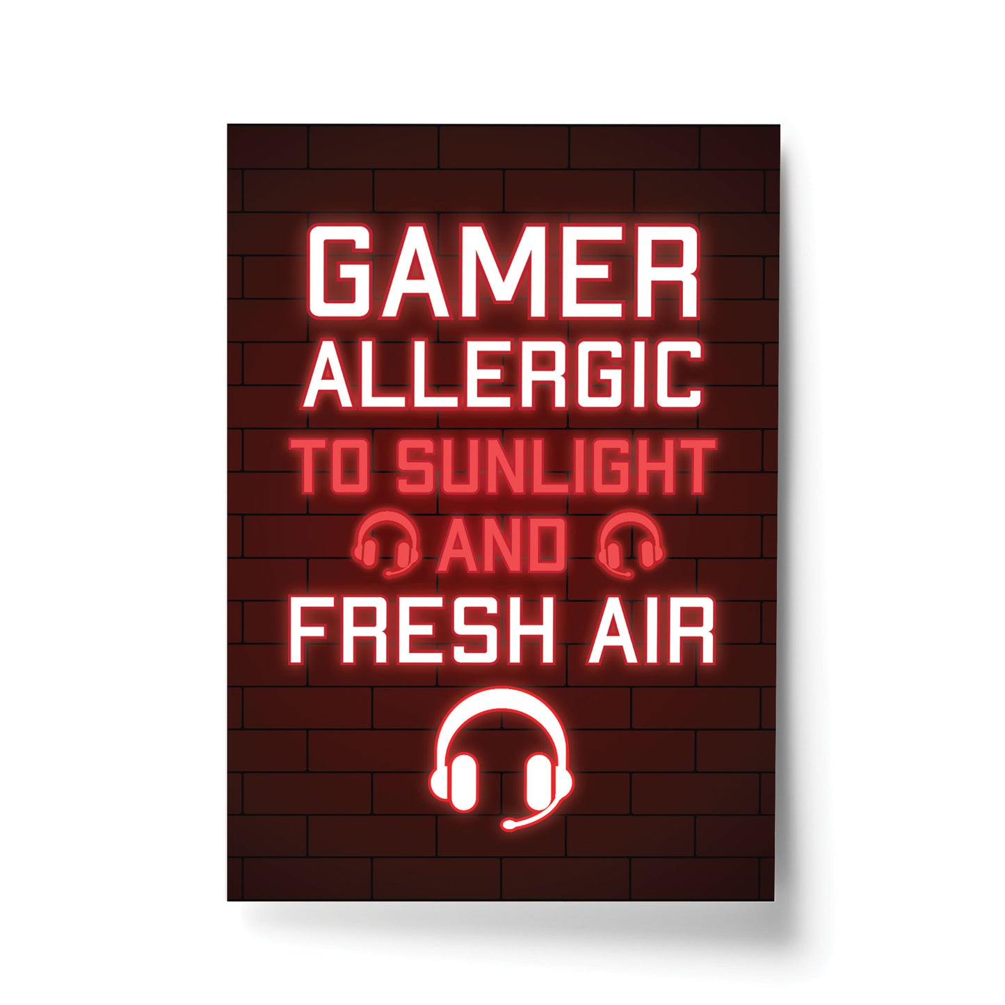 FUNNY Gaming Print Neon Boys Bedroom Man Cave Sign Gamer Gift