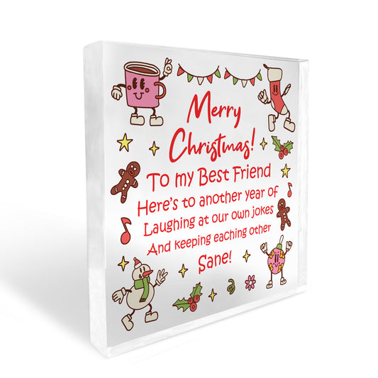 Best Friend Christmas Gift For Her Acrylic Plaque Friendship
