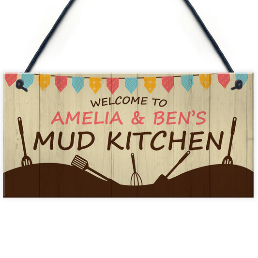 PERSONALISED Mud Kitchen Hanging Garden Sign Play House