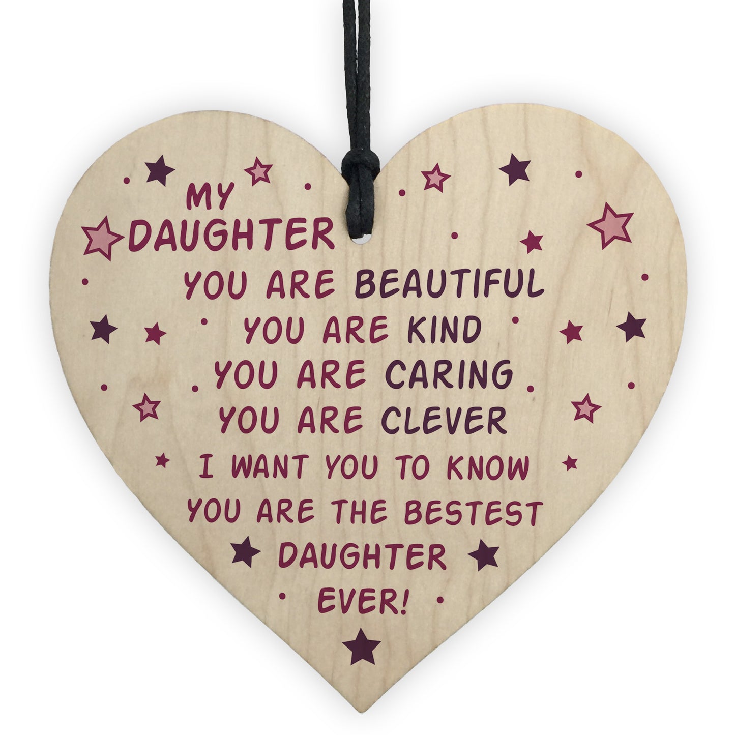 Novelty Daughter Gifts Wooden Heart Gift For Birthday Christmas