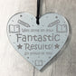 Congratulations Gift FANTASTIC Results Engraved Heart Daughter