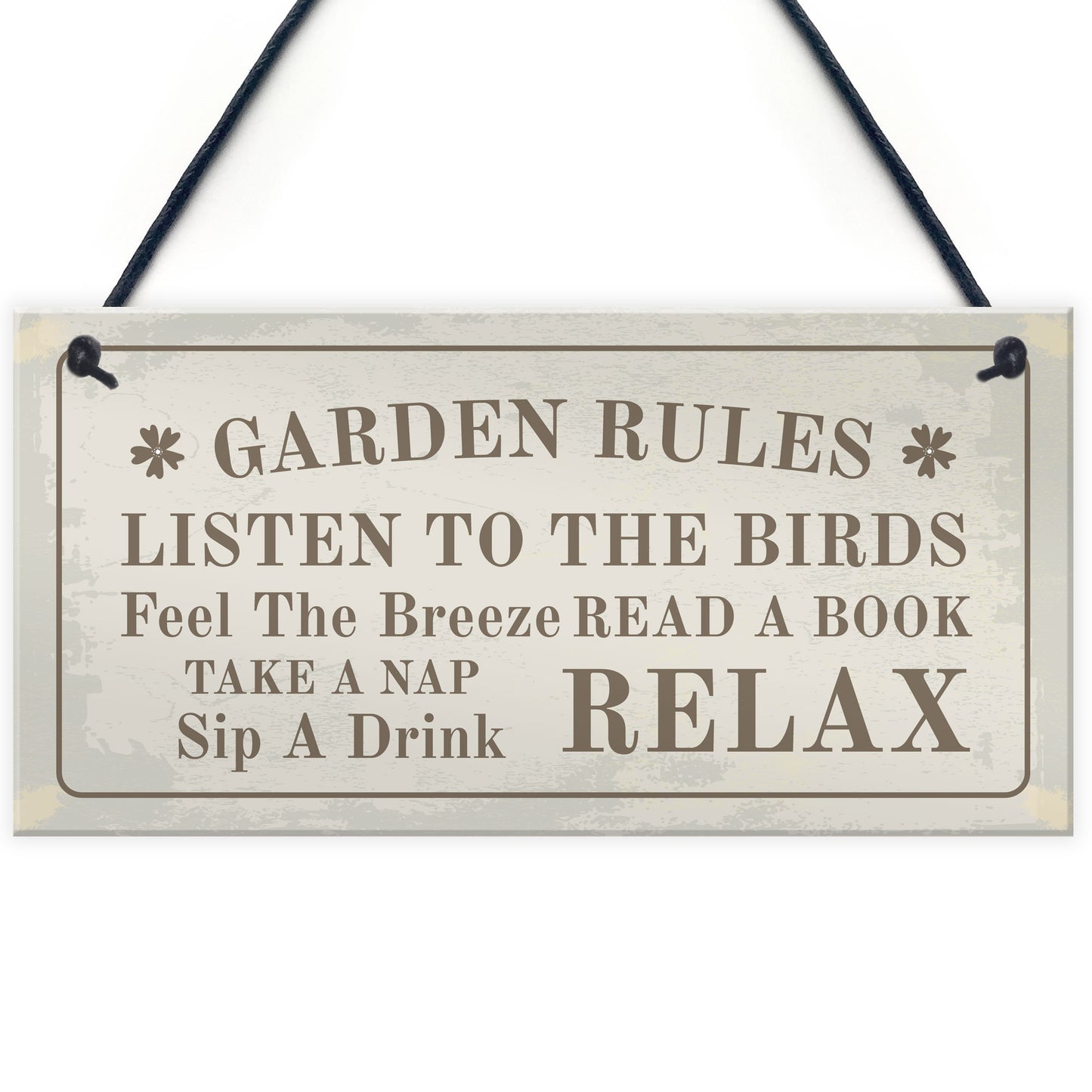Hanging Garden Rules Sign For Garden Shed Wall Sign Home Decor