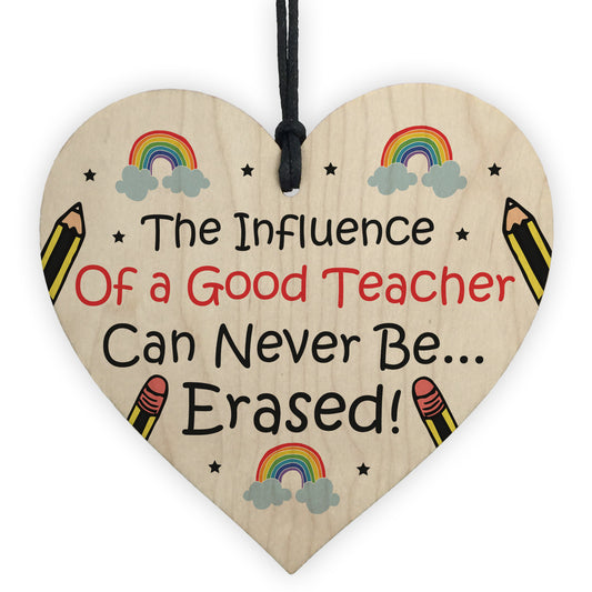 Gift For Teacher Leaving School Nursery Gift Wood Heart Thankyou