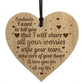 Soulmate Gift For Him Her Engraved Wood Heart Husband Wife Gift