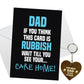 Funny Card And Keyring Bundle for Dad Fathers Day Birthday Card
