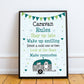 Caravan Rules Sign Novelty Caravan Sign Framed Print Retirement