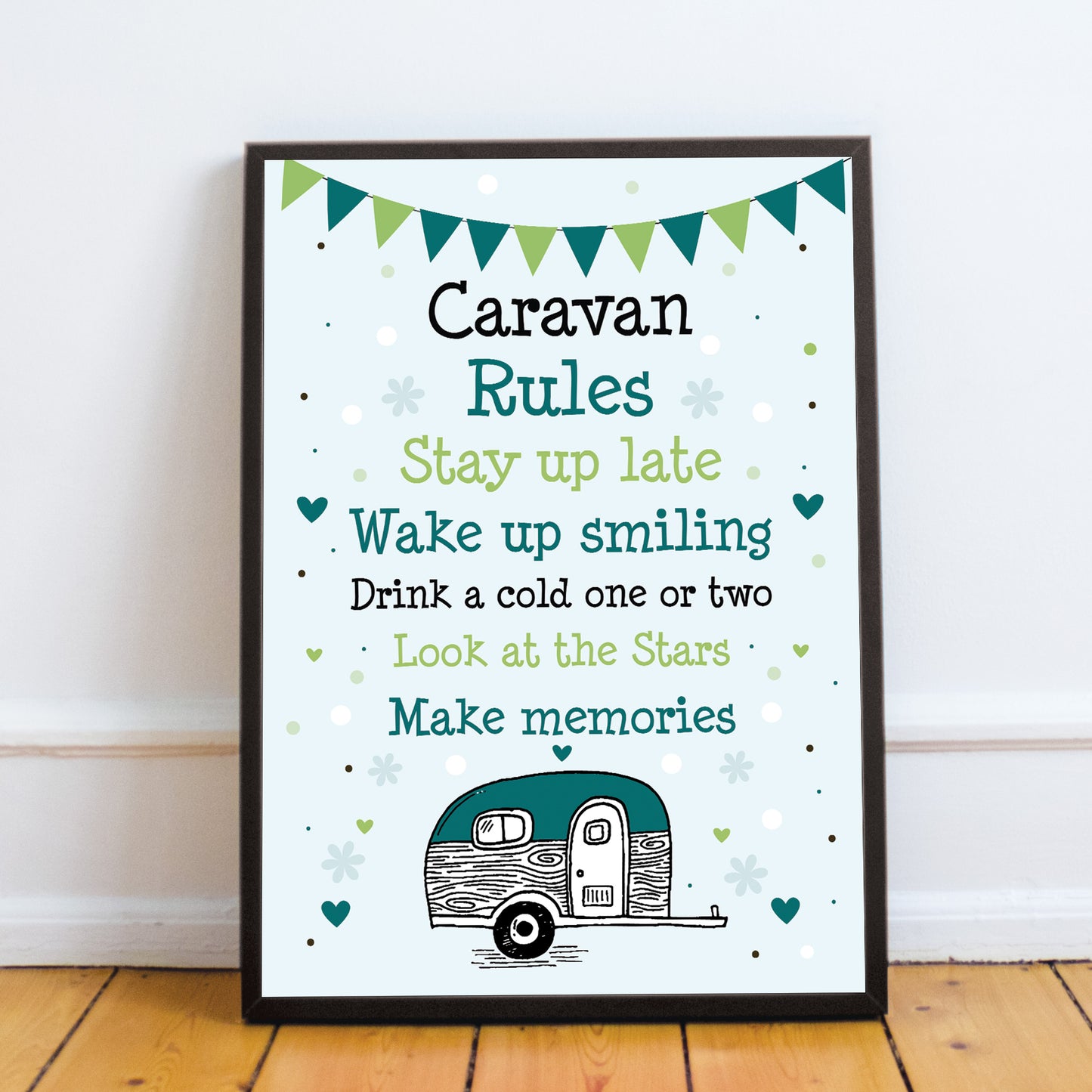 Caravan Rules Sign Novelty Caravan Sign Framed Print Retirement