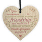 Friendship Sign Best Friend Gift Wooden Heart Sign Thank You