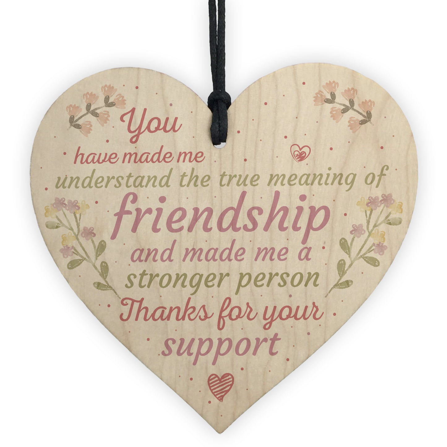 Friendship Sign Best Friend Gift Wooden Heart Sign Thank You