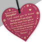 Daughter Gifts From Mum Wooden Hanging Heart Gift For Her