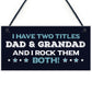 Funny Dad Gift Hanging Sign Grandad Gift Fathers Day Birthday
