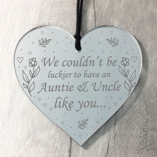Auntie And Uncle Gift For Birthday Christmas Heart Gift