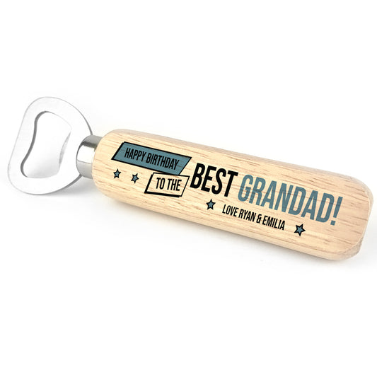Best Grandad Personalised Bottle Opener Gift For Grandad Novelty
