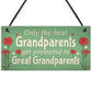 Great Grandparents Gift Sign Baby Announcement For Grandparents