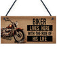 Novelty Motorcycle Motorbike Sign Funny Biker Gifts For Husband