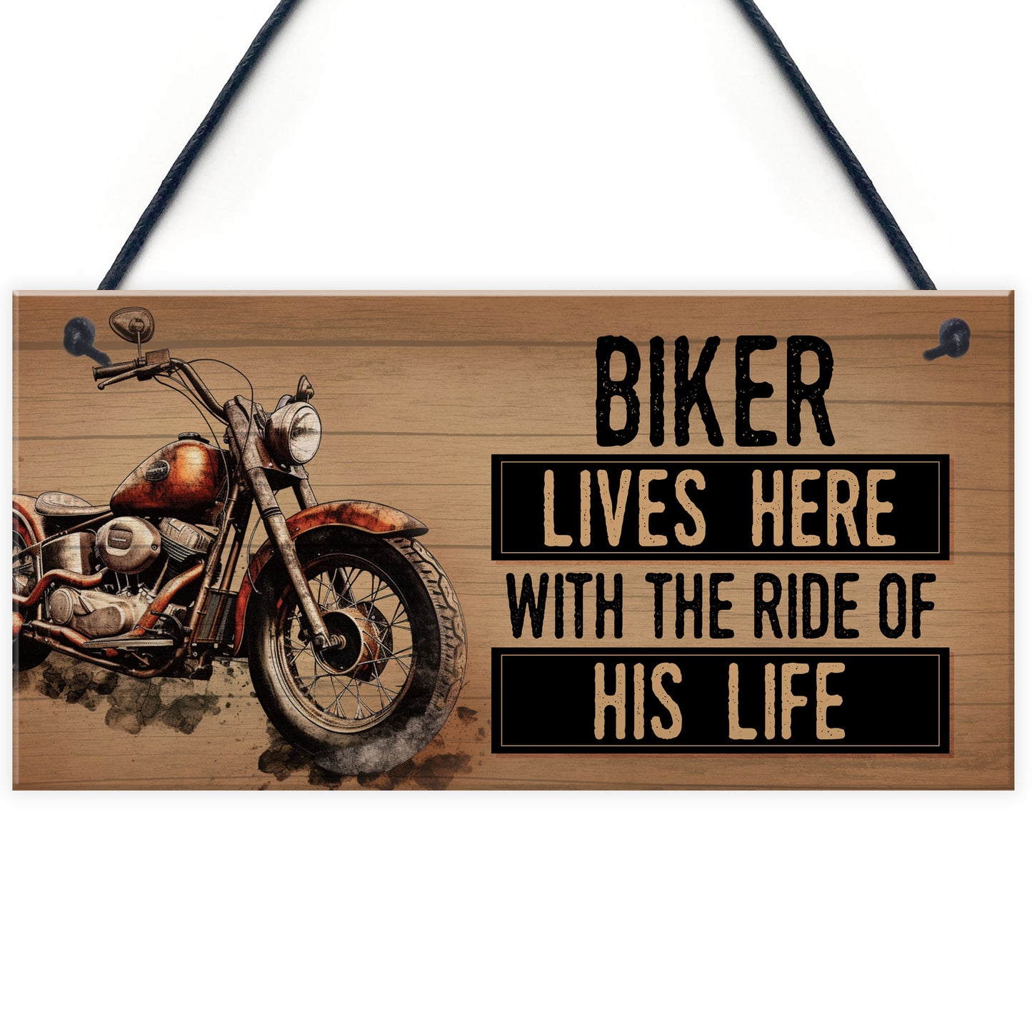 Novelty Motorcycle Motorbike Sign Funny Biker Gifts For Husband