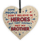 HERO BROTHER Gift For Birthday Christmas Wooden Heart Plaque