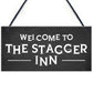 Funny Humour Home Bar Sign STAGGER INN Man Cave Pub Garage