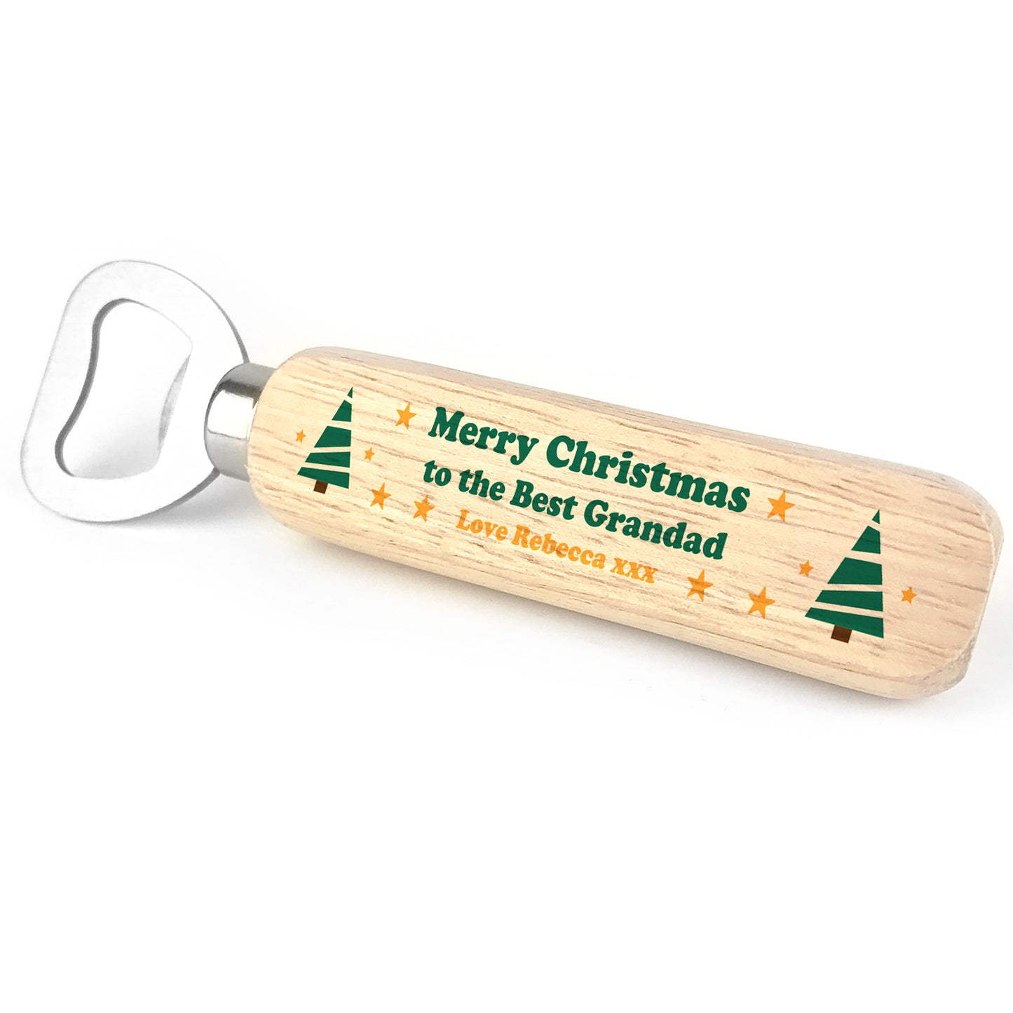 Novelty Gift For Grandad At Christmas Personalised Bottle Opener