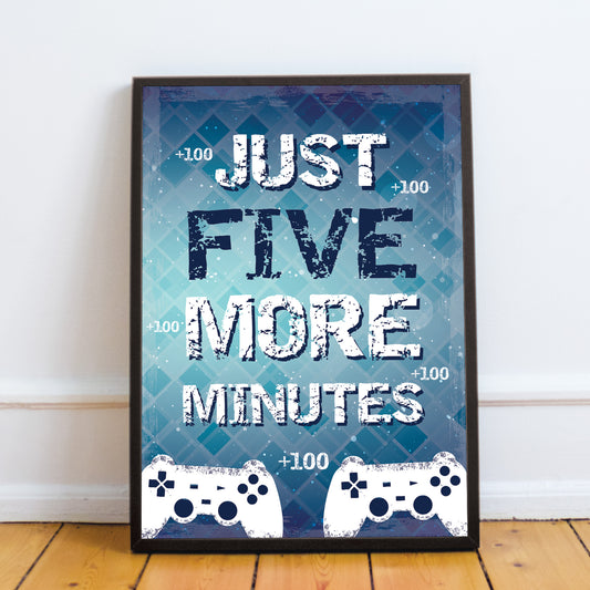 Boys Bedroom Wall Art Playstation Fan Gaming Print Framed Gift