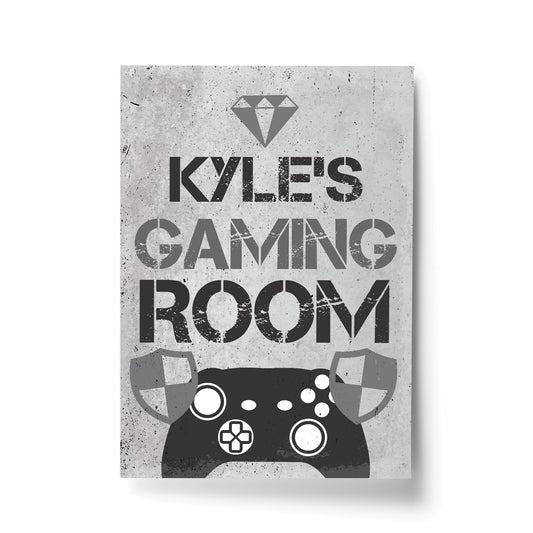 Personalised Bedroom Sign Name Boys Bedroom Wall Art Gamer Gift