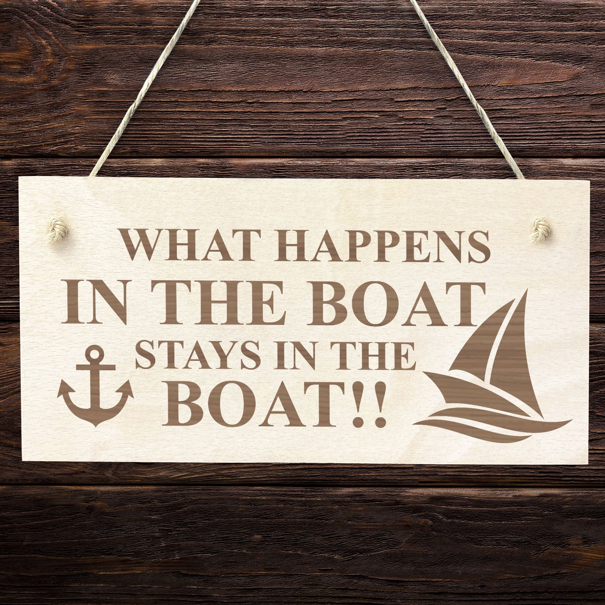 Funny Boat Sign Engraved Sign Nautical Sign Hanging Wall Door – Red ...