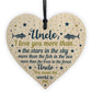 Uncle Birthday Gifts Wooden Heart Plaque Uncle Birthday Cards