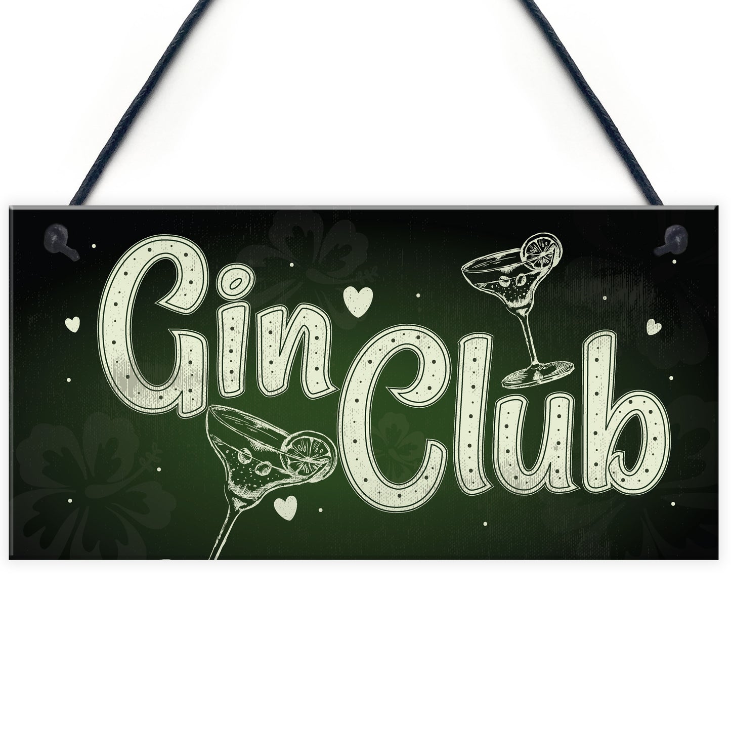 Gin Club Gin Tonic Sign Garden Shed Home Bar Pub Kitchen Plaque