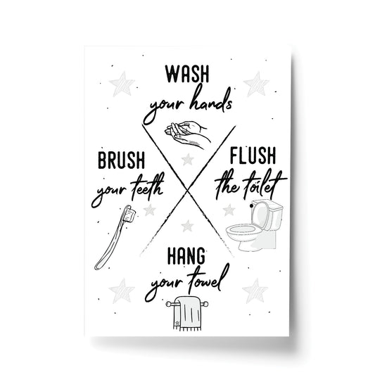Bathroom Rules Print For Wall Bathroom Prints Funny Bathroom Art