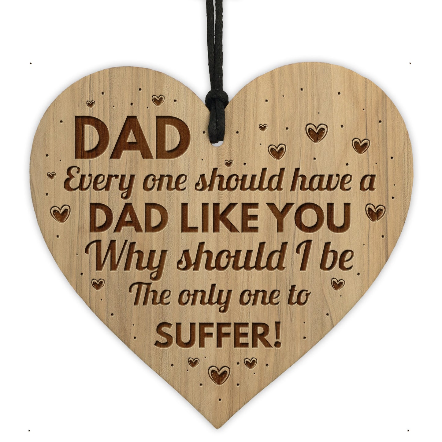 Funny Humorous Dad Gift Engraved Heart Dad Birthday Christmas