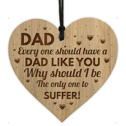 Funny Humorous Dad Gift Engraved Heart Dad Birthday Christmas
