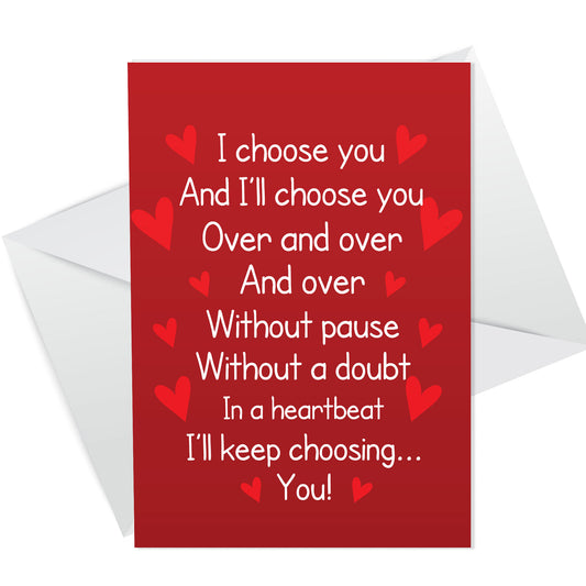 Anniversary Valentines Day Greetings Card For Boyfriend Husband