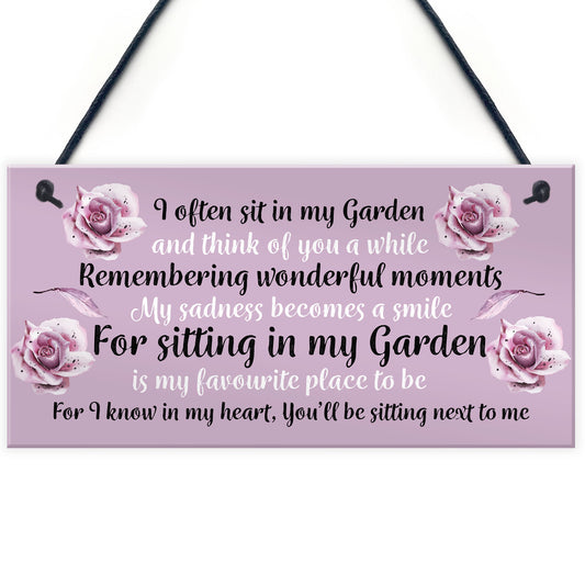 Memorial Sign For Garden Summerhouse Shed Signs Hanging Decor