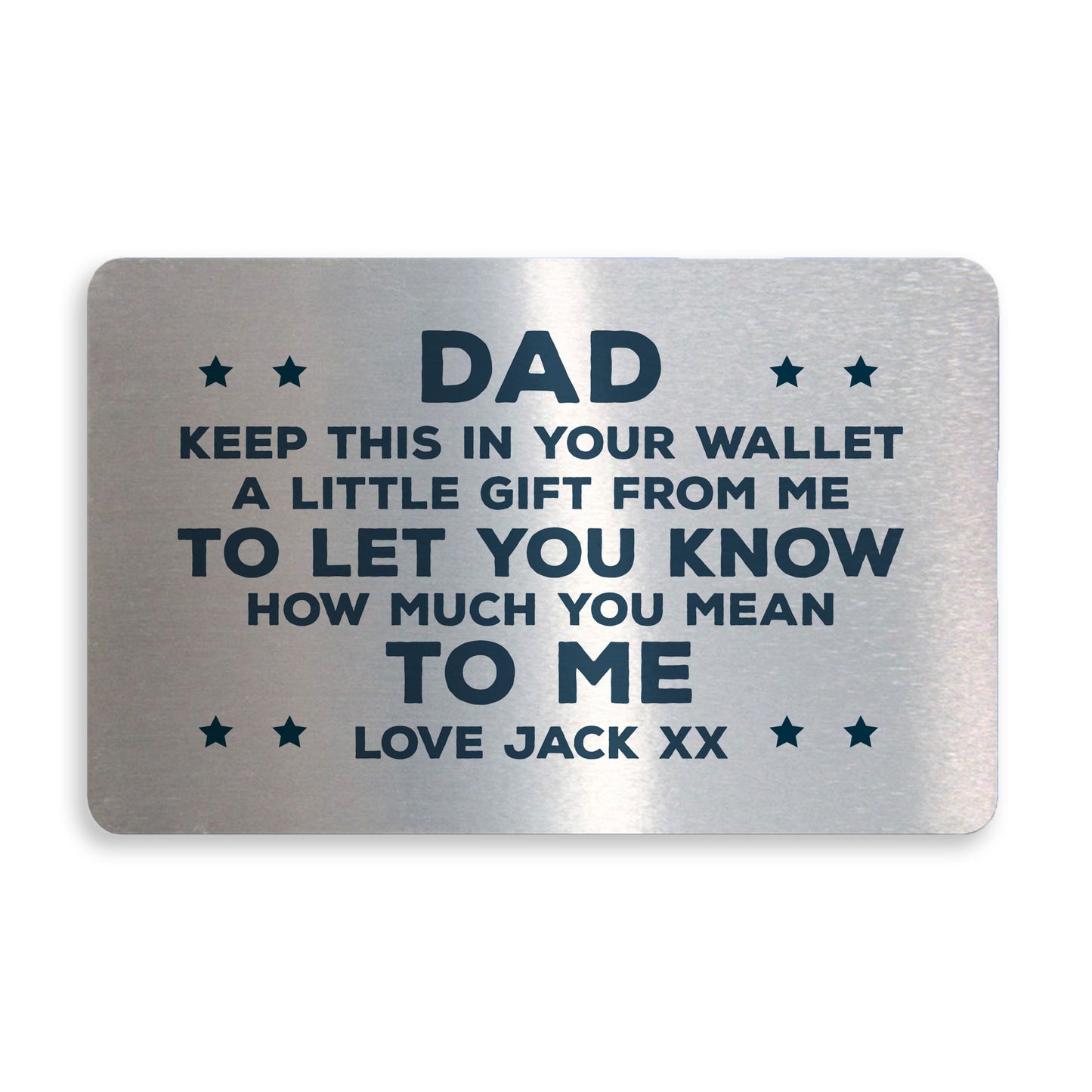 Novelty Gift For Dad From Daughter Son Personalised Insert