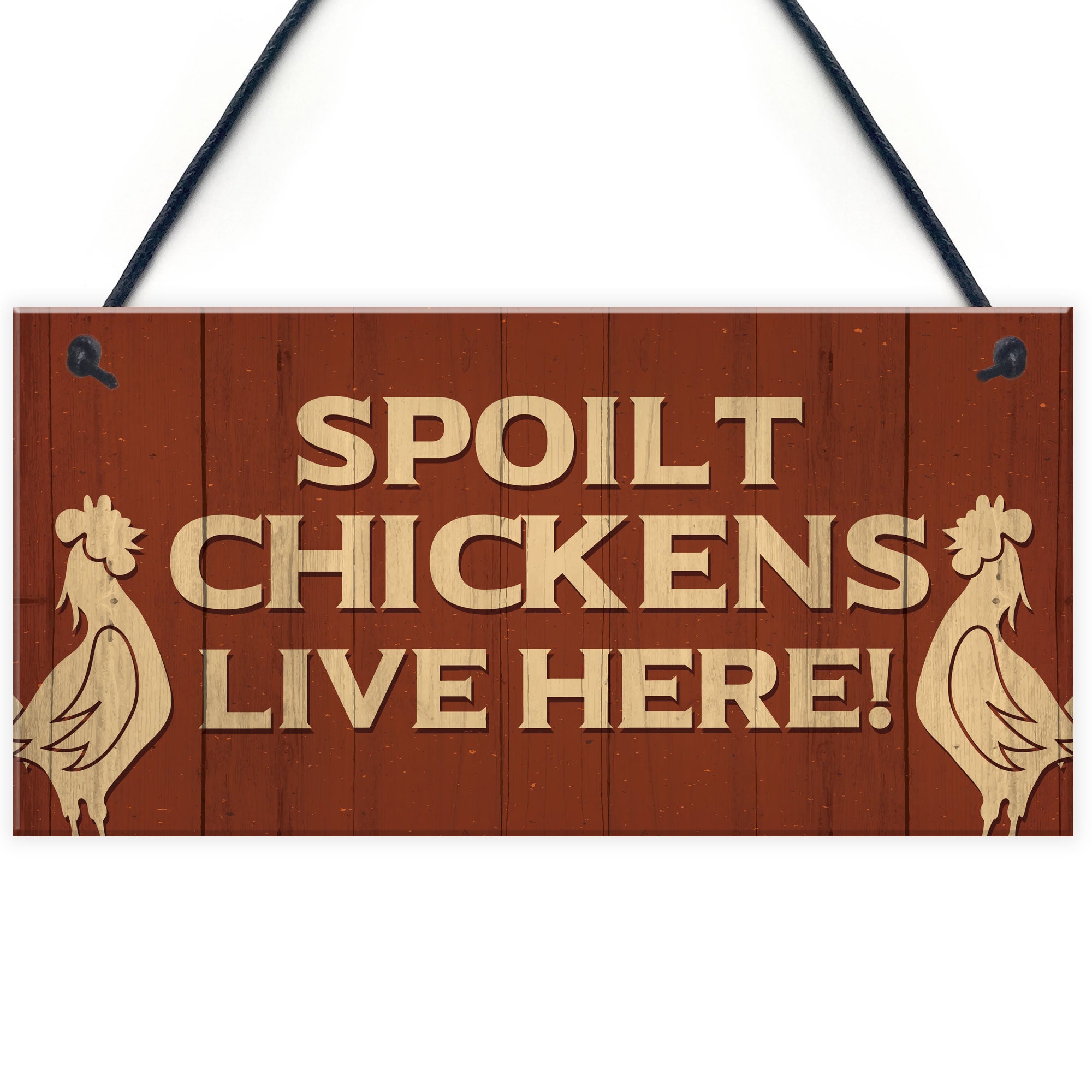Novelty Chicken Coop Hanging Sign Chicken Sign Gift Garden Sign – Red ...