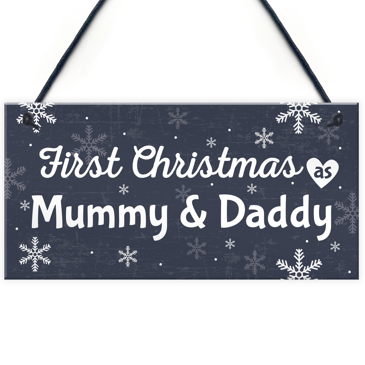 First 1st Christmas As Mummy Daddy Plaque Baby Xmas Gift