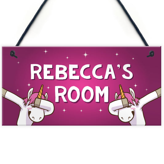 Girls Bedroom Sign Personalised Funny Unicorn Sign Unicorn Gift