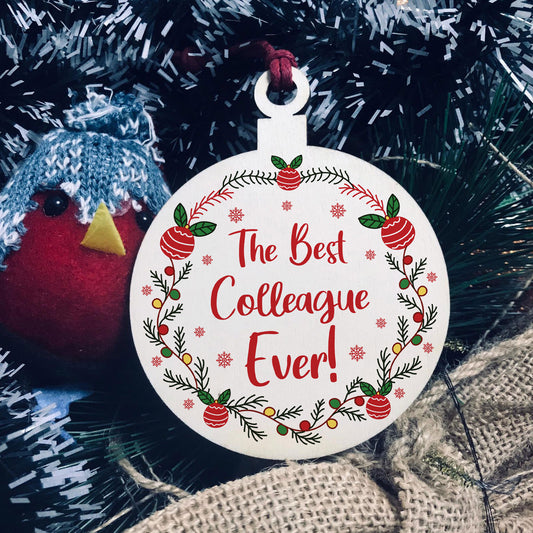 Best Colleague Christmas Bauble Tree Decor Gift For Colleague