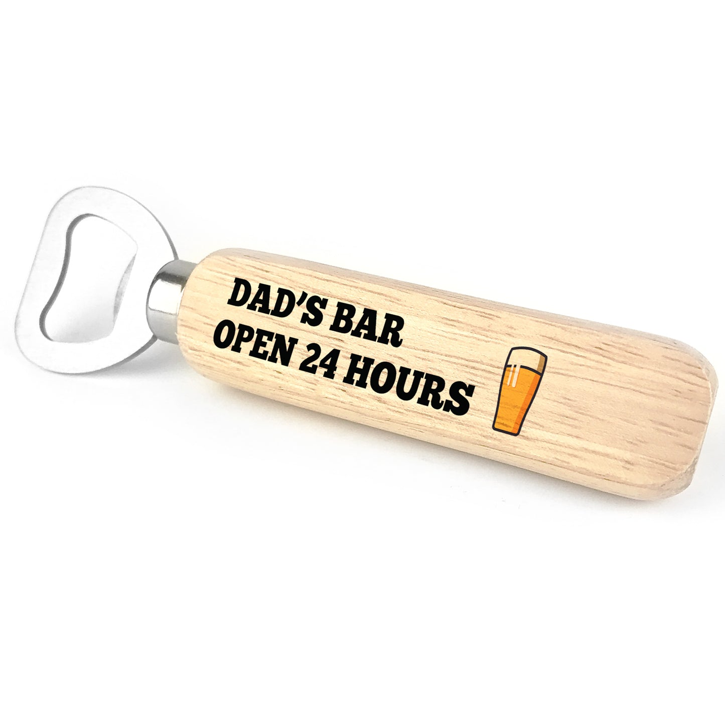 Novelty Gift For Dad Wooden Bottle Opener Funny Bar Gift For Him