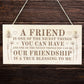 Best Friend Sign For Birthday Christmas Engraved Wood Sign