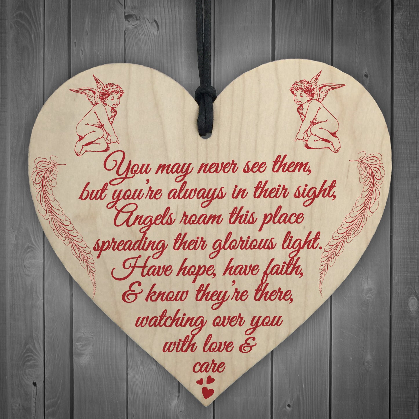 Glorious Light Angels Memorial Bereavement Poem Hanging Plaque